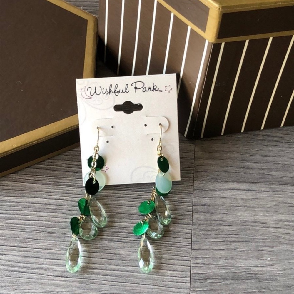 Beautiful Green Beaded Earrings